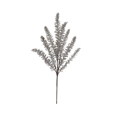 Faux Pine Stem With Glitter