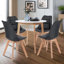 Singh Round Solid Wood Base Dining Table