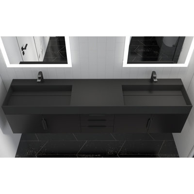 84" Amazon Double Bathroom Vanity with Top