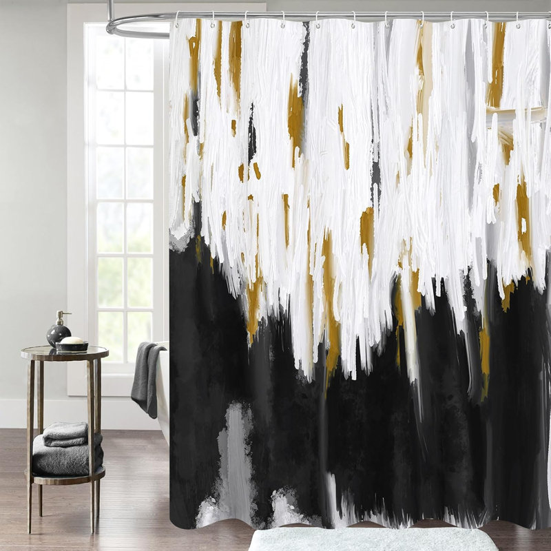 MitoVilla Abstract Ombre Shower Curtain