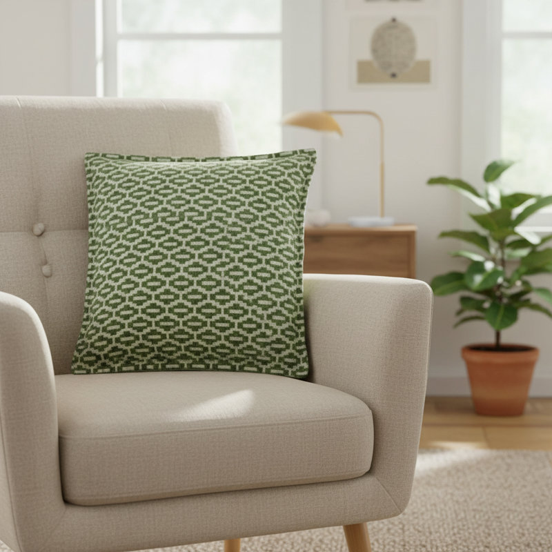 Eden Zimmer Square Pillow Cover & Insert, Brown