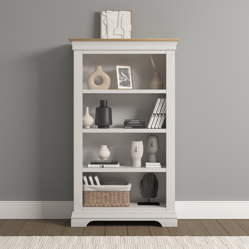 Adaleya 150cm H x 89cm W Bookcase, Ivory
