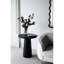 Table d'appoint ronde noire 22 po x 22 po x 25,5 po avec base en piédestal - Magnésium fabriqué pour une utilisation polyvalente, comme une table de chevet, un vestibule, un support à plante ou un ajout de salon dans une table polyvalente, élément