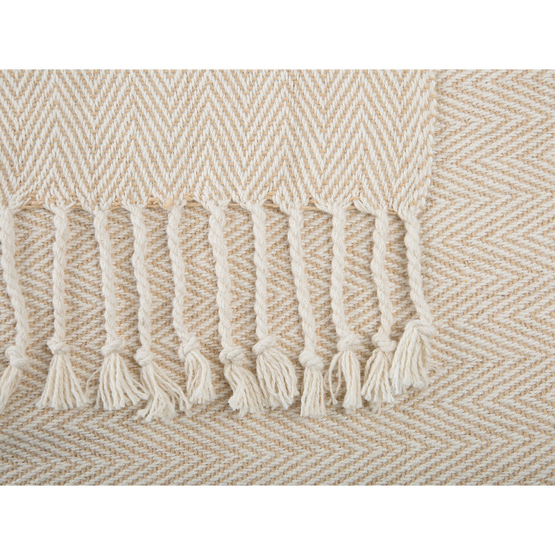 Maryland Plain Weave / Muslin Throw Blanket, Beige