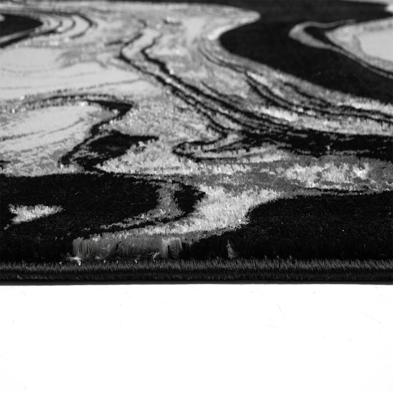 Modern Abstract Area Rug – 100% Polyester, Antistatic, Soil & Water Repellent, Colourfast Living Room Carpet