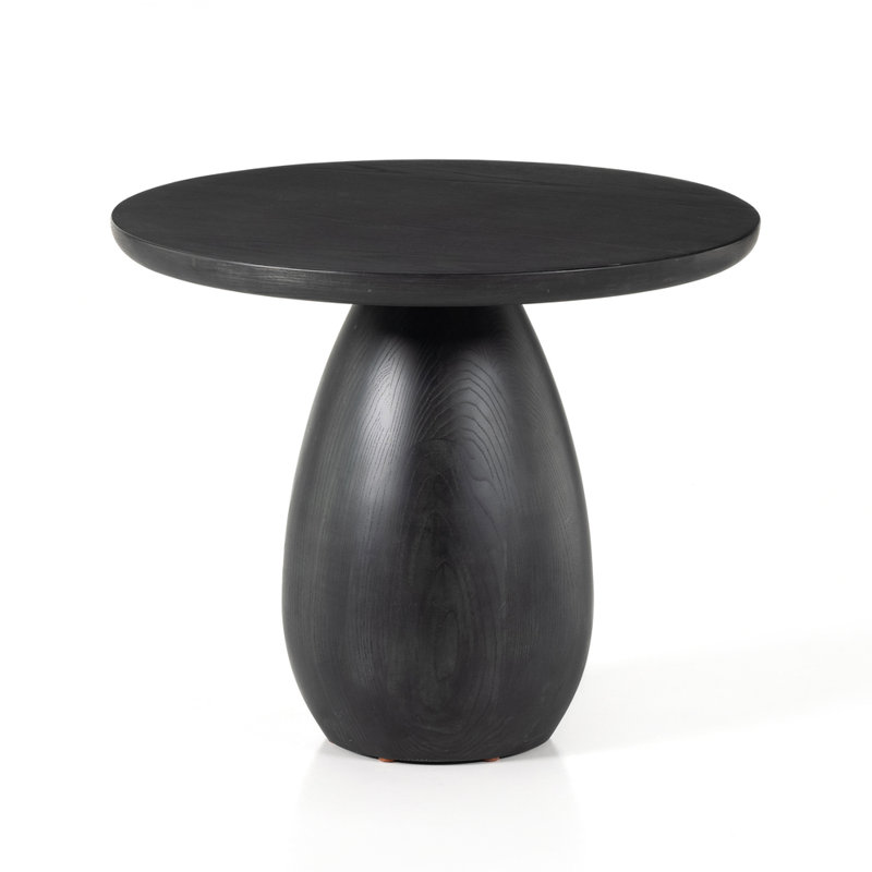 Merla End Table, 17.75" H x 21.75" W x 21.75" D, Black Wash Ash Veneer