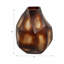 Vase décoratif décoratif en verre géométrique pour la maison - Vase à fleurs sculptural parfait pour la décoration de table, de bureau ou de salon - brun