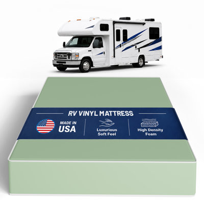 Remplacement de matelas de 10 po en mousse de vinyle haute densité pour véhicule récréatif, ferme moyenne, camping-car, grand