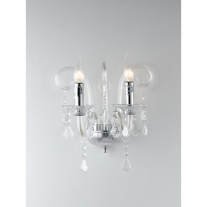 Sylvia Glass Candle Wall Light