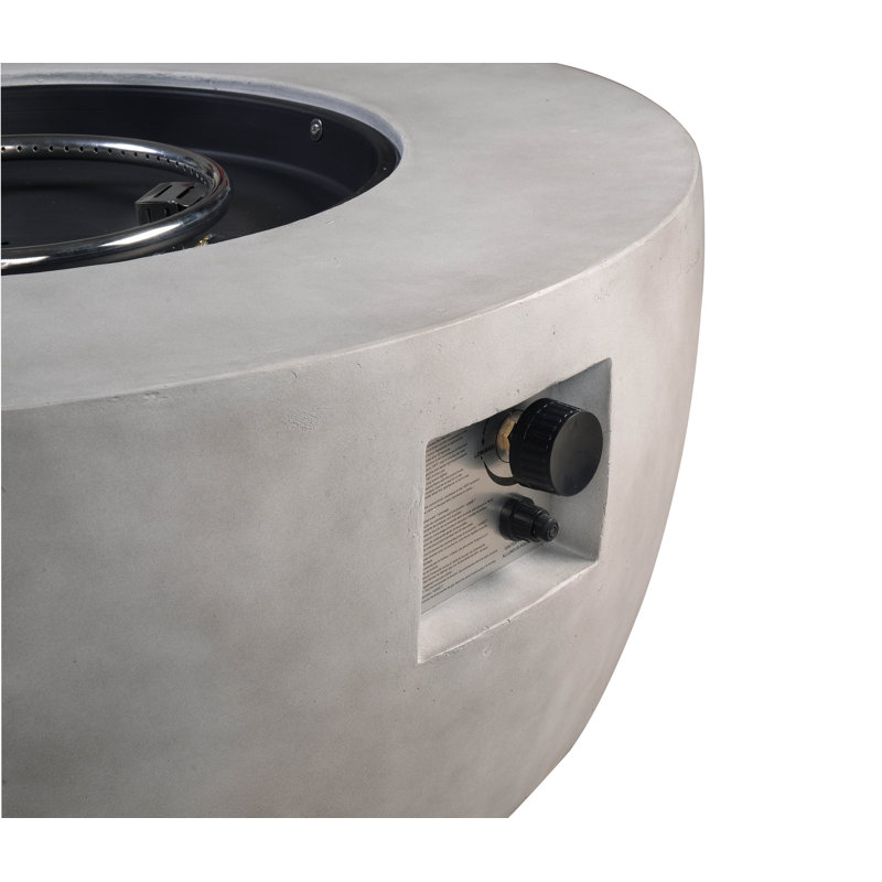 Round Stone Propane Smokeless Fire Pit