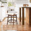 Tabouret de bar et de comptoir rembourré pivotant à 360°, structure en bois massif, siège et dossier rembourrés, garniture cloutée, tabouret pour îlot de cuisine-958391966-957258364-957258355