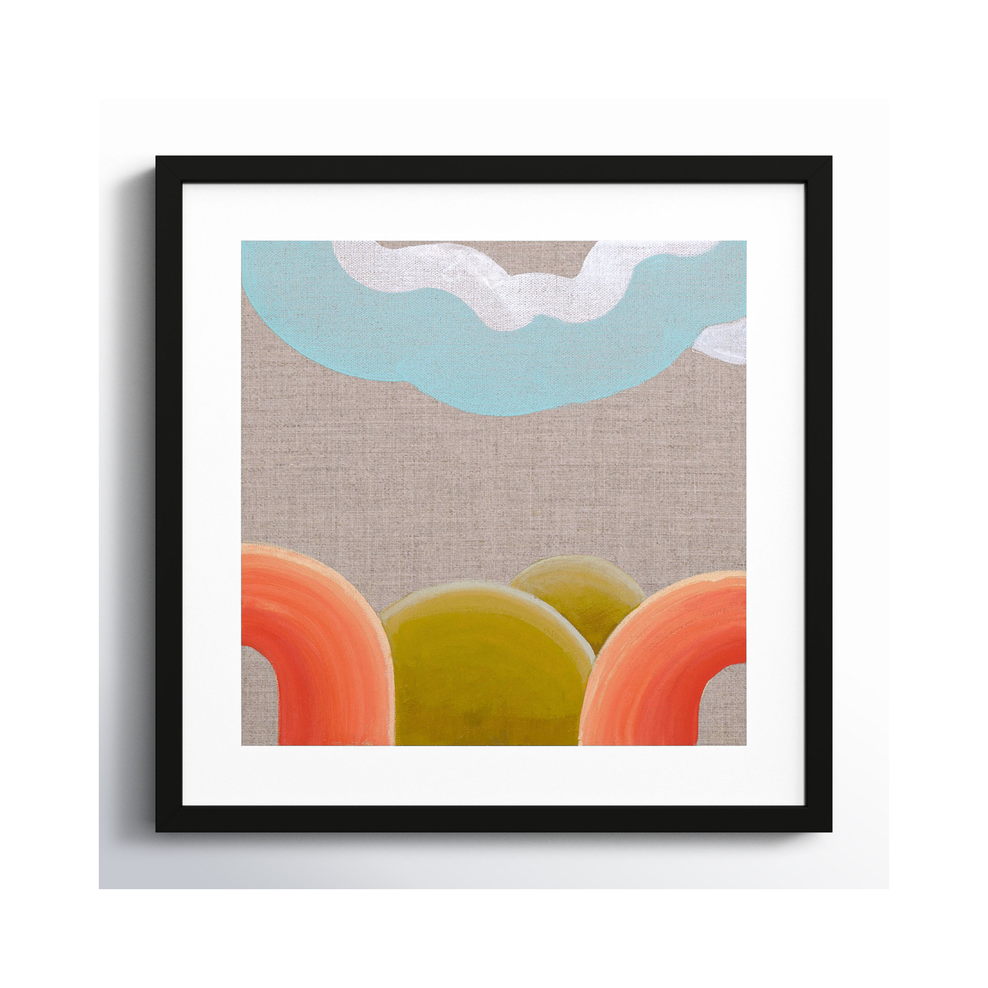 Sunrise 1 by Andrea Stokes, 16" W x 16" H, Black Framed