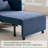 87'W Set Of 2 Linen 3-In-1 Convertible Chair Beds, Adjustable Backrest Extra Long 3-Section With Cushions & Storage Bag-2002382889