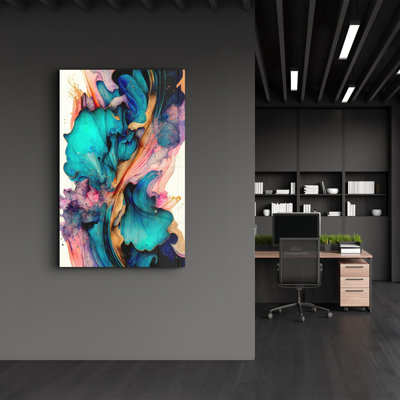Élégante peinture murale en verre trempé de 13,8 po x 21,7 po | 100% verre trempé, épaisseur: 0,16 pouce | Imprimé UV pour des couleurs éclatantes | Parfait pour la décoration intérieure, le salon et les espaces de bureau