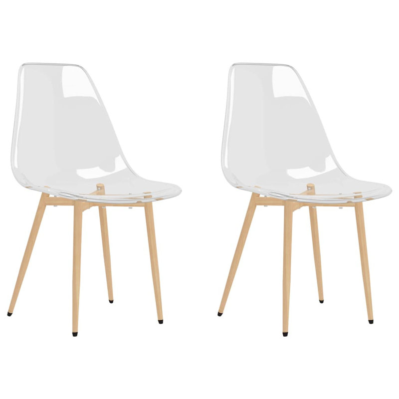 47cm H Side Chair, Transparent, Light Brown, 4