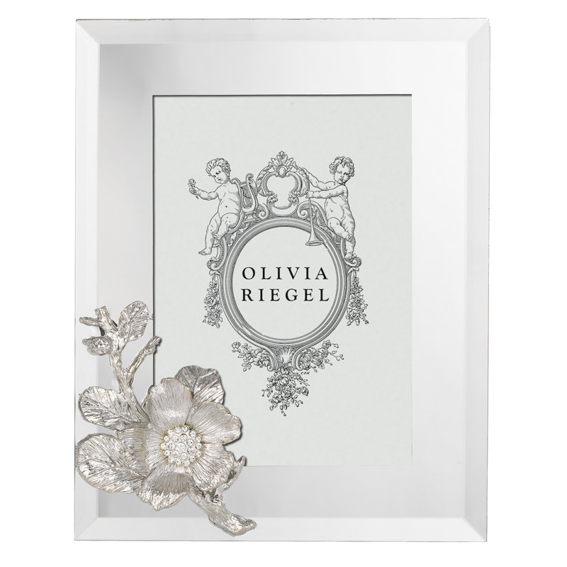 Botanica Glass Picture Frame, Silver, 8" x 10"