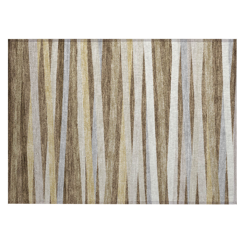  Machine Washable Indoor/Outdoor Chantille ACN997 Gray Area Rug, Rectangle 1'8" x 2'6"