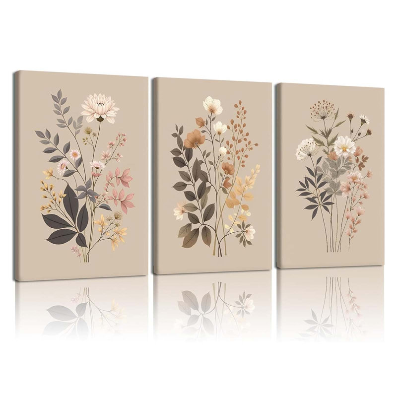 3 Piece Wrapped Canvas Wall Art