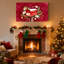 Boîte aux lettres de Noël avec neige et décorations, ensemble de 3 impressions sur toile-1137867801