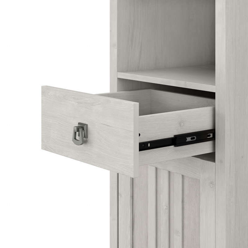 Keyunta Double Bathroom Vanity with Ceramic Top, White Oak
