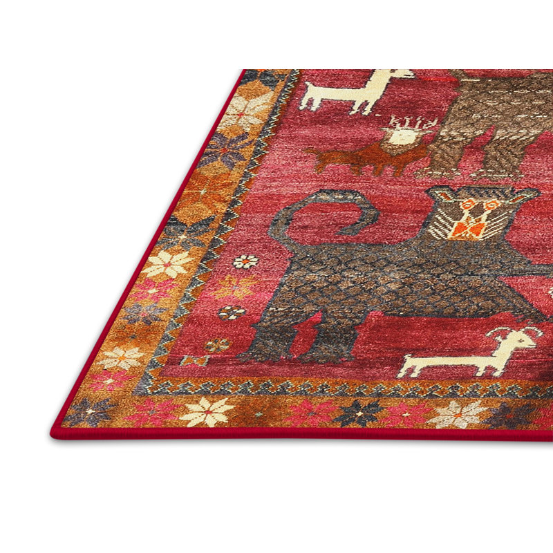 Tapis rouge à motif sud-ouest, Rectangle 5 pi x 7 pi