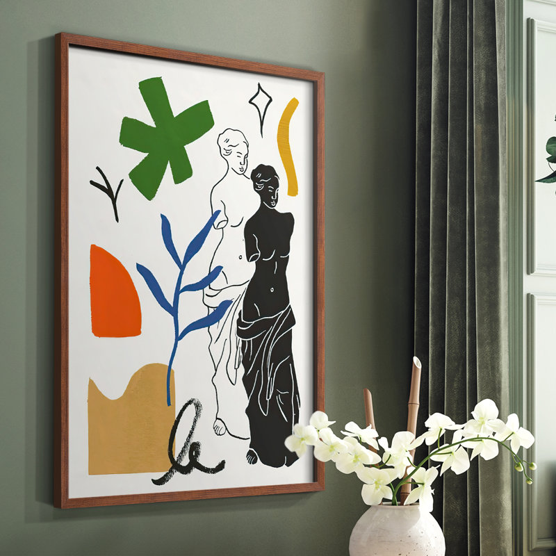 Starry Venus IV, reproduction encadrée - bois massif, H 10 po x l 8 po, Brun