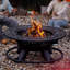 Table ronde de foyer d'extérieur au feu de bois en acier laminé à froid