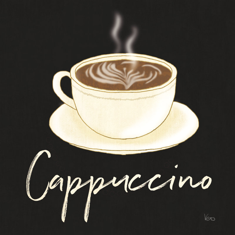 " Fresh Coffee Cappuccino " by Veronique Charron Painting Print, 30" H x 30" W