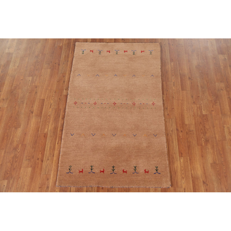 Tapis décoratif indien fait à la main 3 x 5 Gabbeh