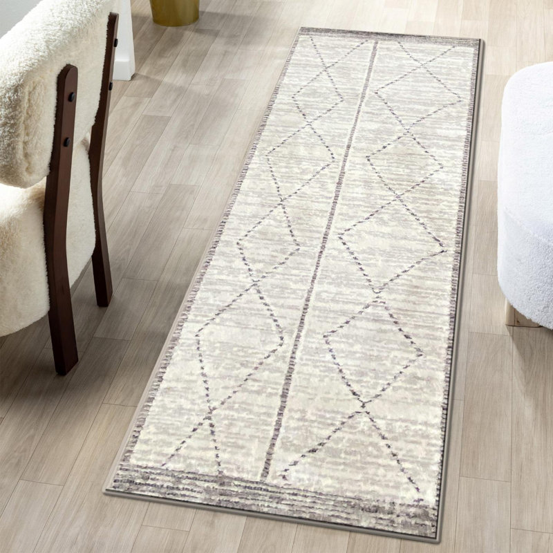 Moroccan Diamond Area Rug, 2x7