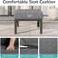 Ensemble de 2 repose-pieds de patio en aluminium de 24 po avec coussins gris foncé et repose-pieds toutes saisons