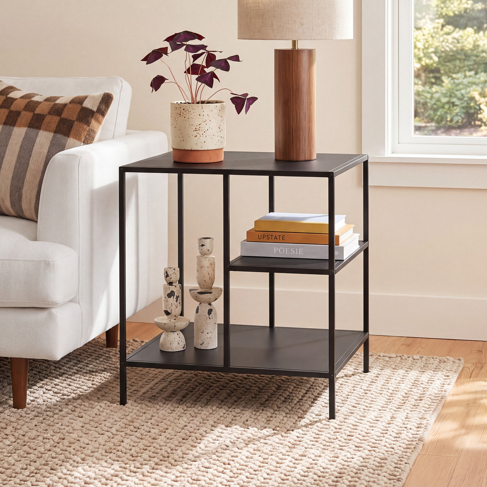 Level End Table, Blackened Bronze