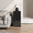 Wood-Look Square-Column MGO End Table, H33.75",Wood Like Distressed Finish, Mix With Different Heights, Indoor Outdoor Use,Black-1577905294-1577905281