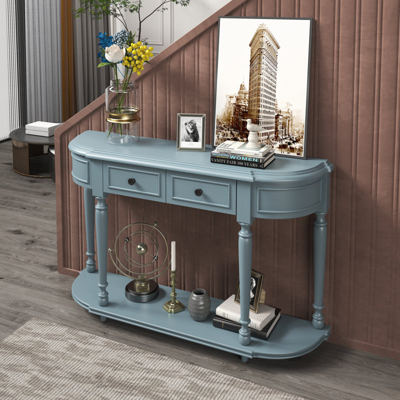 Acencion 52'' Console Table, Navy Blue, Navy Blue