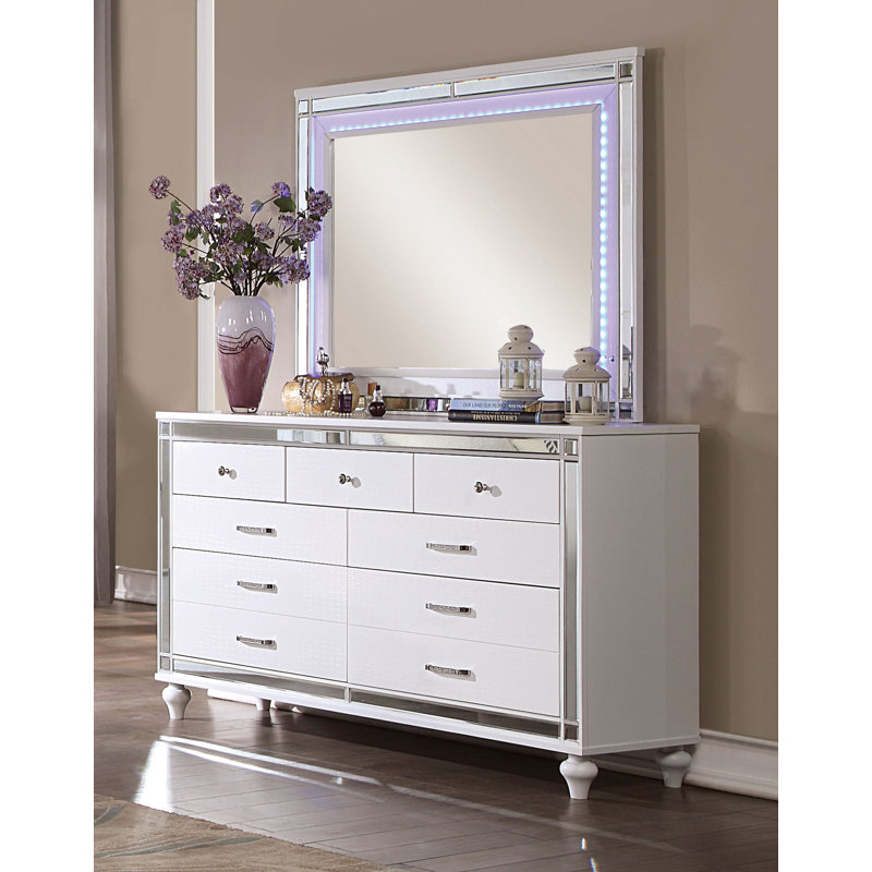 Meghean 62'' W 9 - Drawer Dresser, White