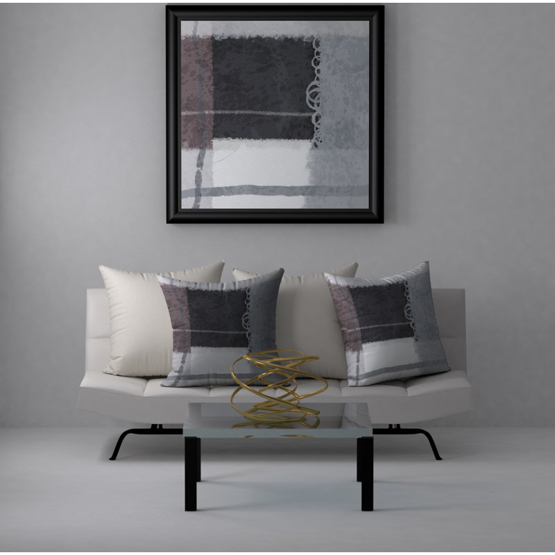 Abstract Reversible Throw Pillow, 20" x 20"