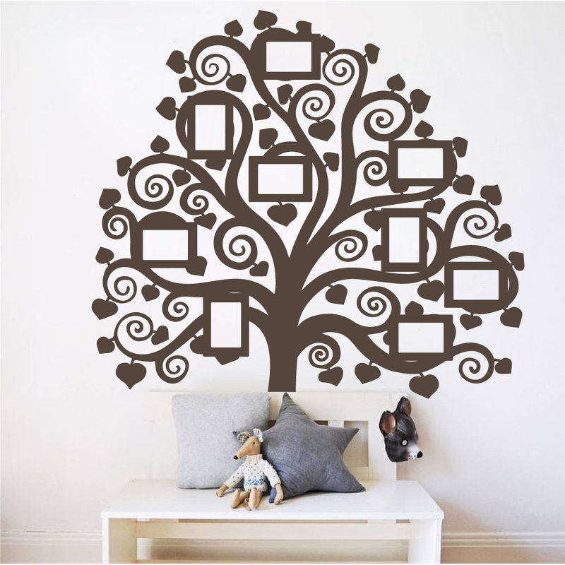 Décalcomanie murale images arbre familial, Brun