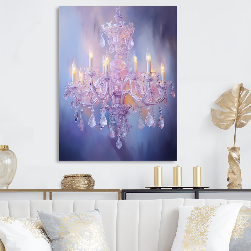 Lustre éthéré Glow I - Art mural en métal Glam, H 32 po x l 24 po x P 1 po
