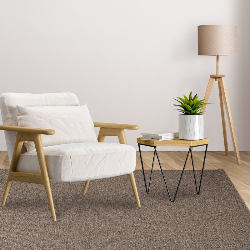 Tapis intérieur / extérieur brun Dorinda, Tapis de couloir 4 pi x 46 pi