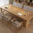 Solid wood rectangular desk with storage cabinet-69390015