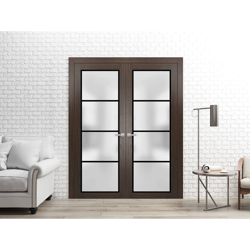 Panneau de porte de grange en verre givré Slab | Planum 2132 | Portes robustes avec finition | Pochette coulissante
