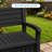 80 Gallon Wood-grain Style Lockable Outdoor Storage Bench, Water Resistant Resin-124984946