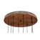 Rustic Lodge 8 - Light Oak Cluster Pendant