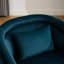 Fauteuil moelleux en velours doux pivotant à 360 degrés avec base en bois d'hévéa massif, tapis antidérapants et installation rapide, pour un espace de vie principal