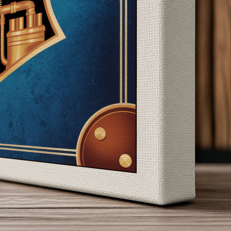 Mechanical Mind Steampunk - Wrapped Canvas, Cream Border, 24x16 - 61.0 x 40.6 cm