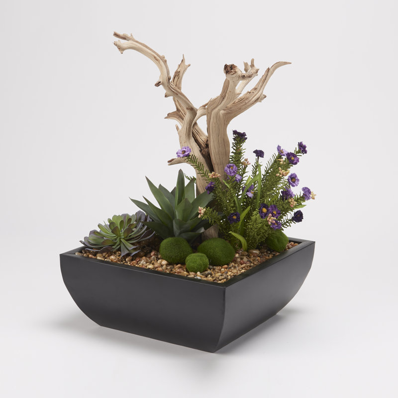 Branche de feuillage artificiel 25 po en pot