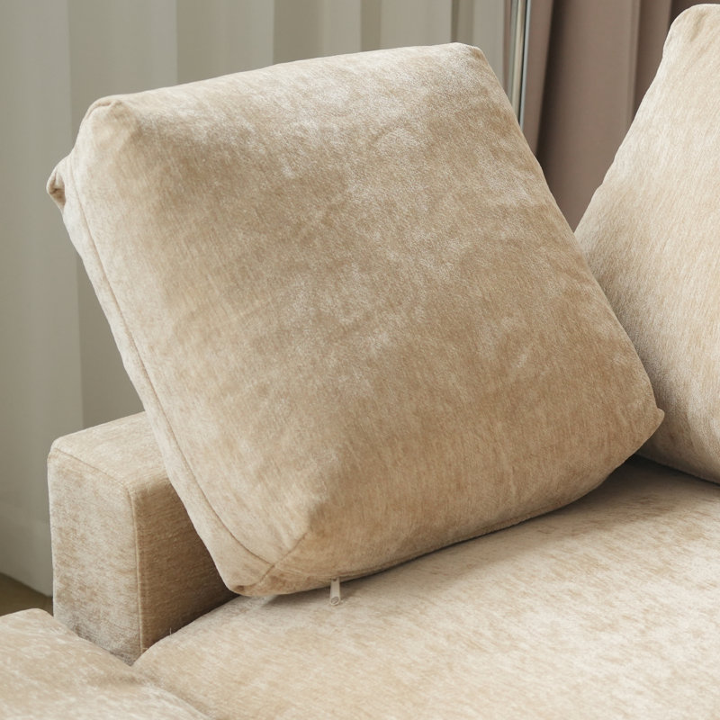 Canapé modulaire rembourré avec housse Kessi, Kaki