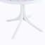 Table ronde moderne en plastique blanc - table de salle à manger intérieure / extérieure de 36 pouces et table basse, table de patio légère en polypropylène toutes saisons pour le jardin, la cour, la cuisine, le camping (blanc)