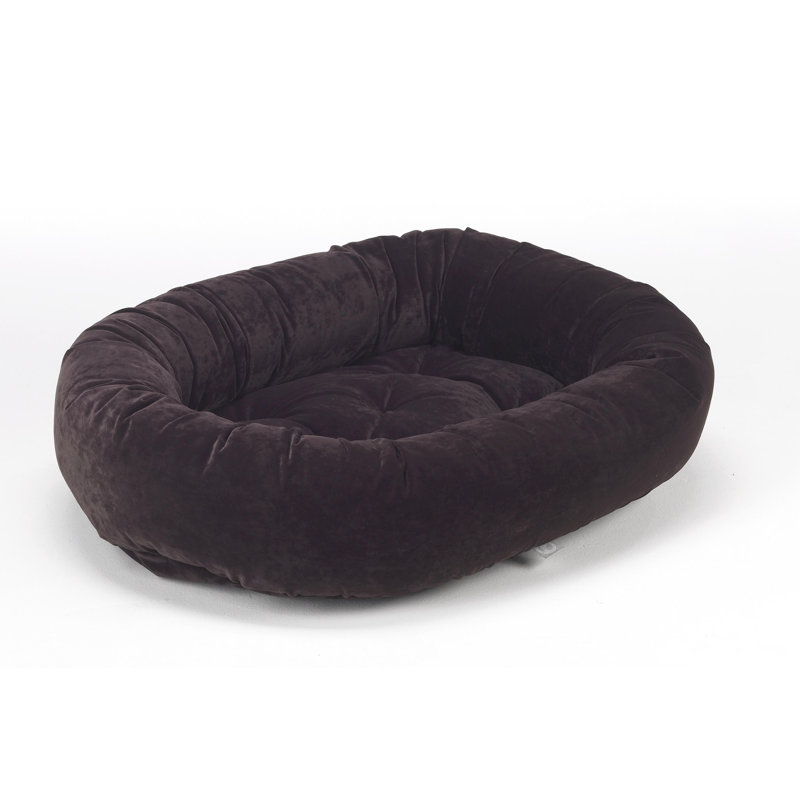 Lit pour chien impression donut, Très grand (l 55 po x P 36 po x H 9 po), Aubergine