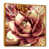 Toile avec cadre flottant or
